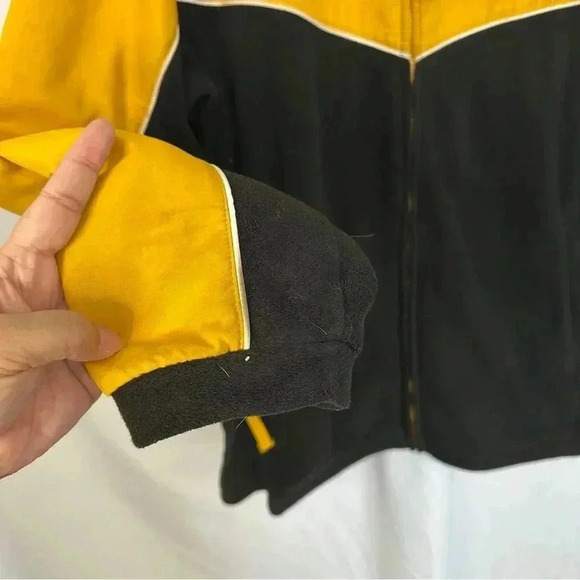 Pittsburgh Steelers Windbreaker Zip Up‎ Fleece Lining Mens Size Large Two Tone - Picture 6 of 16